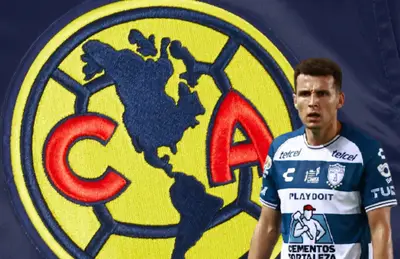 Escudo del América y Oussama Idrissi/Foto Ameshop.