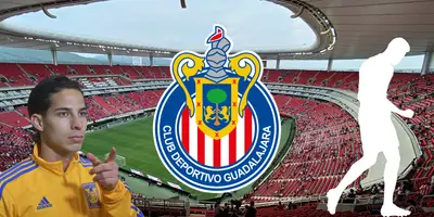 Estadio Akron de fondo, tomado de Wikipedia, con Lainez al frente