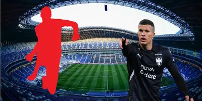 Estadio BBVA de fondo, tomado de Multimedios, con Deossa al frente