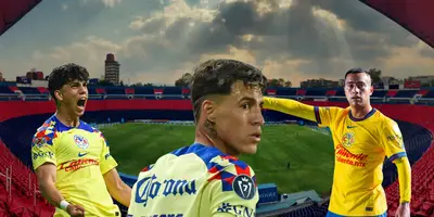 Estadio Ciudad de los Deportes de fondo, con jugador del América en frente. Foto: Atlante