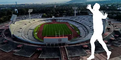 Estadio de fondo, tomado de Pumas