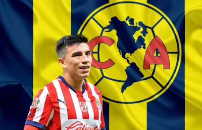 Fernando Beltrán y escudo del América/Foto Besthqwallpapers.com