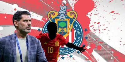 Fernando Hierro junto a futbolista incógnito de España / FOTO EFE