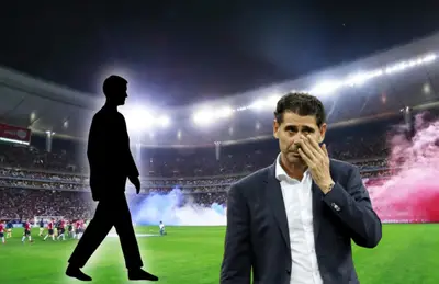 Fernando Hierro llorando y silueta de hombre/ Foto Rebaño Pasión.