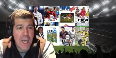 Fernando Palomo narrando los nombres de los jugadores del FIFA / FOTO YOUTUBE