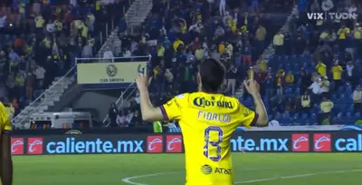 Fidalgo celebrando. Captura de TUDN