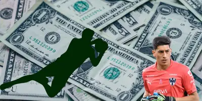 Fondo de dólares tomado de Canva, con Andrada al frente