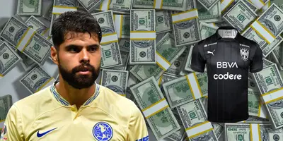 Fondo de dólares tomado de Canva, con Araujo al frente