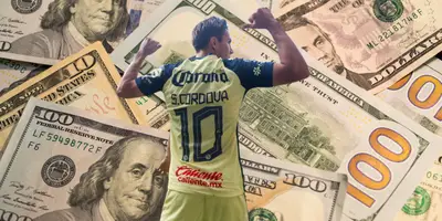 Fondo de dólares tomado de Canva, con Córdova al frente