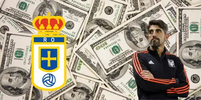 Fondo de dólares tomado de Canva, con Paunoviç al frente