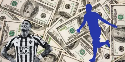 Fondo de dólares tomado de Canva, con Vázquez al frente