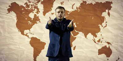 Fondo tomado de Canva, con Anselmi al frente