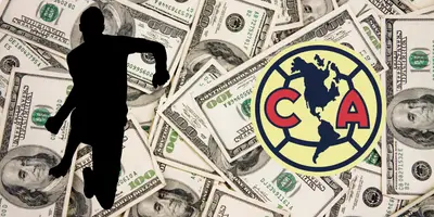 Fondo tomado de Canva, con escudo de América al frente