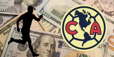 Fondo tomado de Canva, con escudo del América