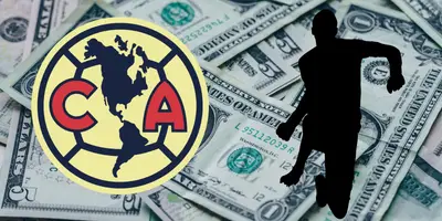 Fondo tomado de Canva con escudo del América