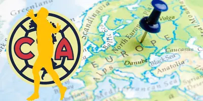 Fondo tomado de Canva, con escudo del América