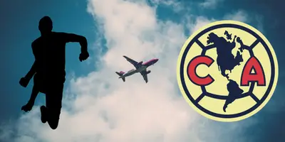 Fondo tomado de Canva, con escudo del América al frente