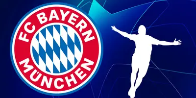 Fondo tomado de la UEFA Champions League con el escudo del Bayern