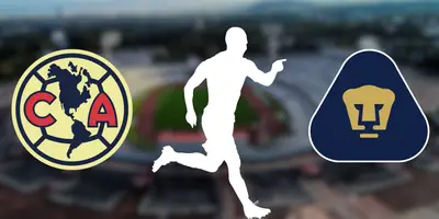 Fondo tomado de Wikipedia, con escudo de América y Pumas al frente