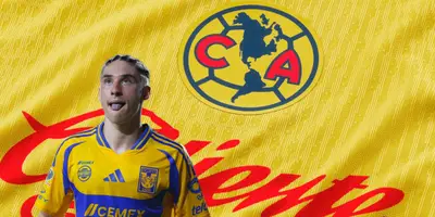 Fondo tomado del Club América, con Flores al frente