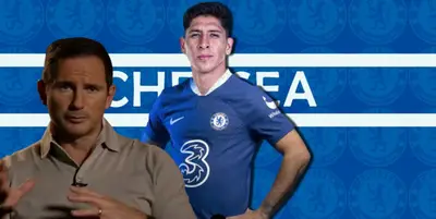 Frank Lampard junto a Edson Álvarez / FOTO X