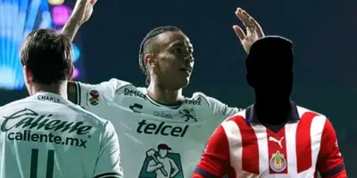 Futbolista incógnito de Chivas en el gol del León / FOTO X