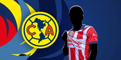 Futbolista incógnito de Chivas junto al escudo del América / FOTO INSTAGRAM
