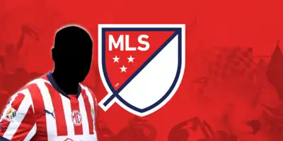 Futbolista incógnito de Chivas junto al logo de la MLS / FOTO EL UNIVERSAL