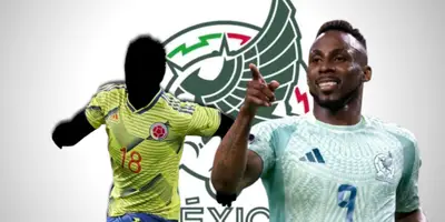 Futbolista incógnito de Colombia junto a Julián Quiñones / FOTO ESPN