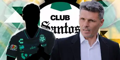 Futbolista incógnito de Santos junto a Fernando Ortiz / FOTO GETTY IMAGES