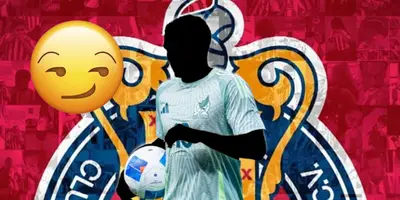 Futbolista incógnito del Tri junto al escudo de Chivas / FOTO TRANSFERMARKT