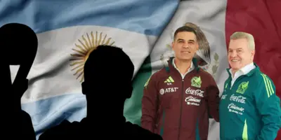 Futbolista incógnito junto a Rafa Márquez y Javier Aguirre / FOTO RÉCORD