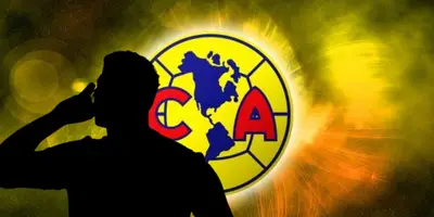 Futbolista incógnito junto al escudo del América / FOTO EL ECONOMISTA