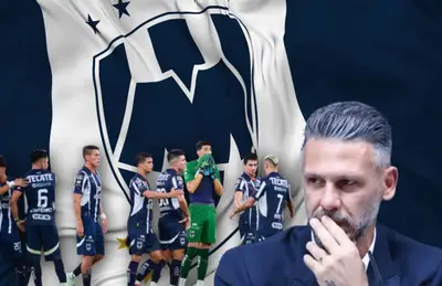 Futbolistas de Monterrey y Martín Demichelis con la mano en la boca/ Foto Vecteezy.