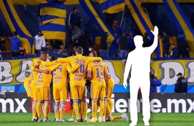 Futbolistas de Tigres abrazados y silueta diciendo adiós/ Foto Mundo Deportivo.