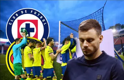 Futbolistas del América y Martín Anselmi con aspecto triste/ Foto El Universal.