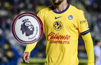 Futbolistas del América y parche de la Premier League/Foto Fútbol Total.