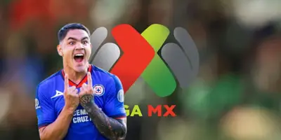 Gabriel Fernández junto al logo de la Liga MX / FOTO EXCÉLSIOR