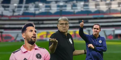 Gerardo Martino mientras dirigía un partido siendo DT de la Selección Mexicana