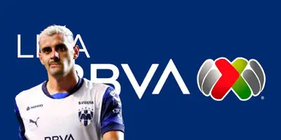 Germán Berterame junto al logo de la Liga MX / GETTY IMAGES