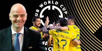 Gianni Infantino junto a futbolistas del América / FOTO LA JORNADA