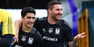 Gignac e Ibáñez entrenando. Foto: tigres