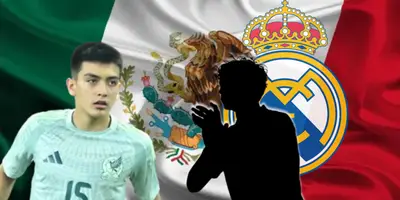 Gilberto Mora junto a futbolista incógnito / FOTO MILENIO