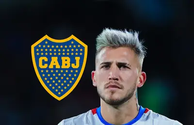 Gonzalo Piovi y logo de Boca Juniors/Foto Cruz Azul.