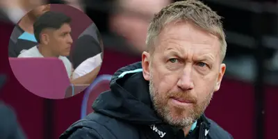 Graham Potter junto a Edson Álvarez / FOTO THE INDEPENDENT