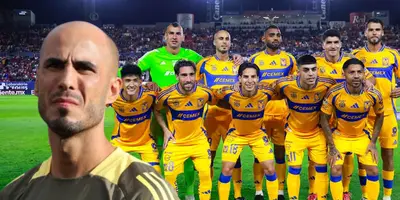Guido Pizarro junto a futbolistas de Tigres / FOTO X