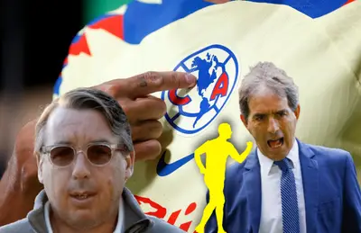 Guillermo Almada gritando, Emilio Azcárraga y silueta/ Foto VAVEL.