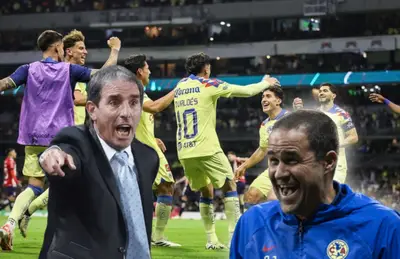 Guillermo Almada, jugadores del América y André Jardine/ Foto CONCACAF.