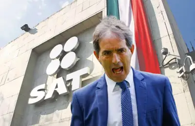 Guillermo Almada y oficinas del SAT/Foto El Universal.