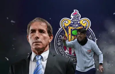 Guillermo Almada y Veljko Paunovic gritando/Foto Chivas.